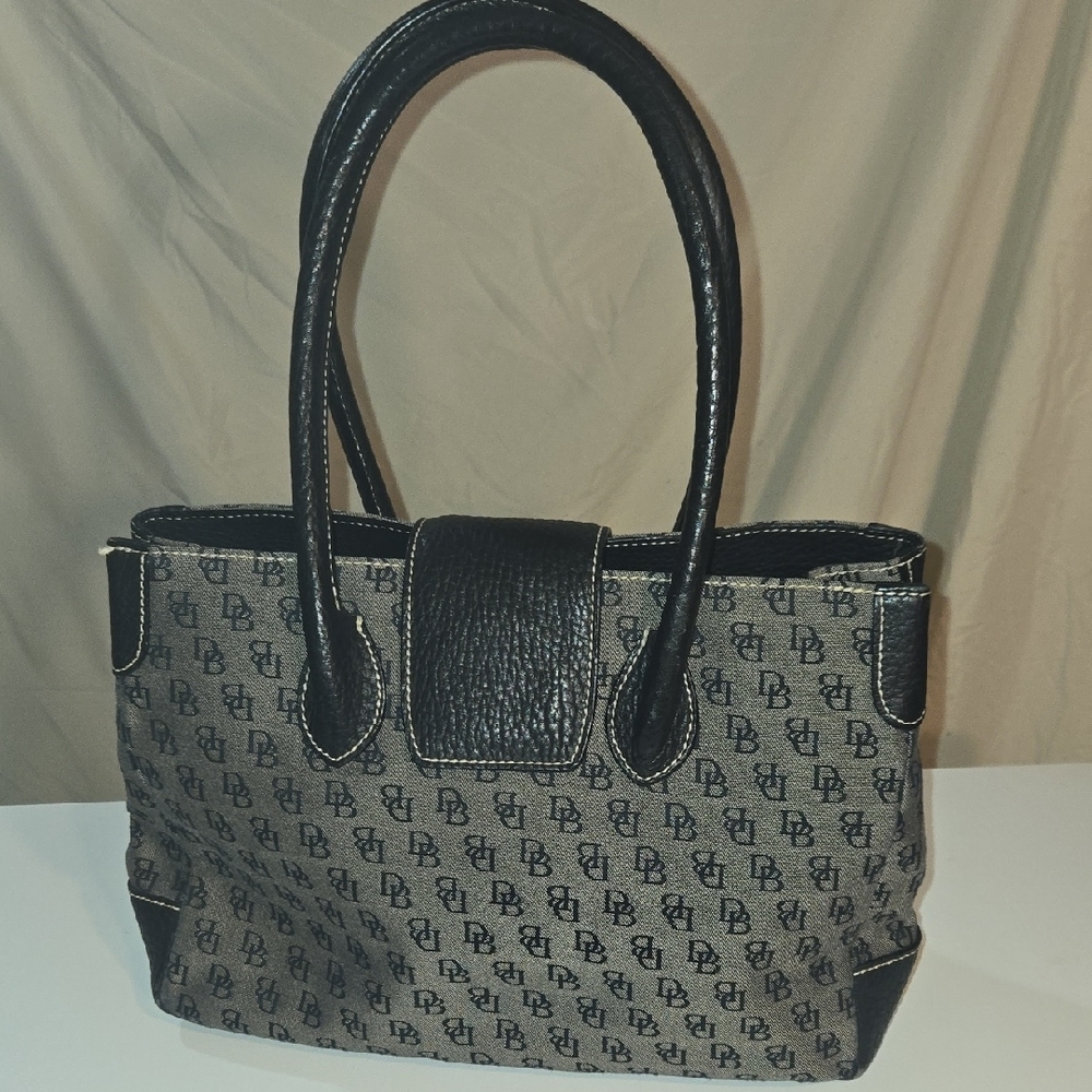 Dooney & Bourke Black and Gray Shoulder Bag